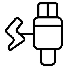 Data Cable Line Icon
