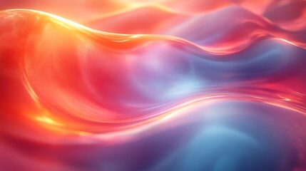 Obraz premium Dynamic arcs of holographic light in unconventional hues like mint and coral layered for depth