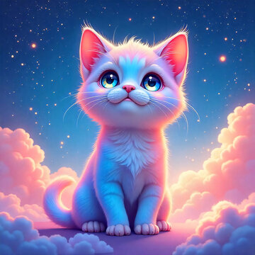 A Kitten among the clouds