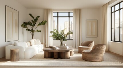Modern Minimalist Living Room Apartment Design