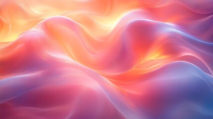 A modern abstract background featuring dynamic holographic streaks in unique colors like peach and chartreuse
