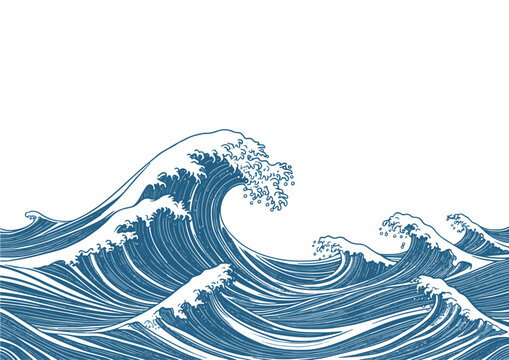 波の絵 Katsushika Hokusai（葛飾北斎） The Great Wave off Kanagawa -Thirty