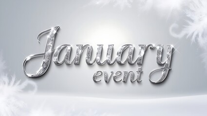 Elegant Silver January Event Announcement Design
