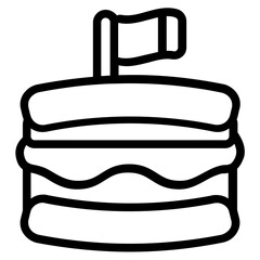 Sandwich Line Icon