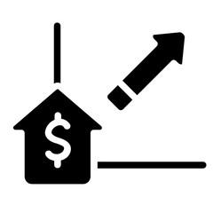 Growth Market Solid Icon