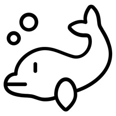 Dolphin Line Icon