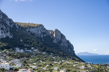 View from Capri Piazzetta square  viewpoint, Capri, Italy.