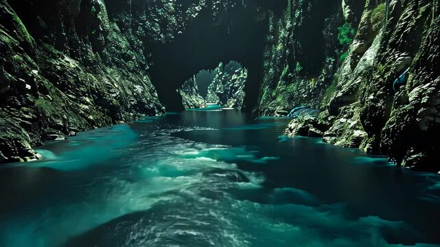 view of Subterranean River Footage 4K