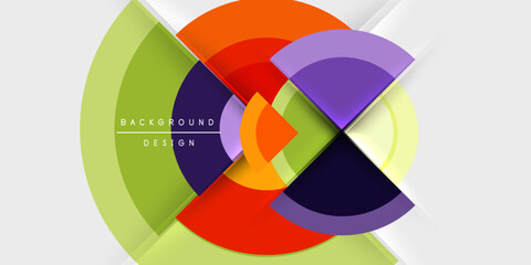 Obraz premium Techno circles and semi circles. Vector Illustration For Wallpaper, Banner, Background, Card, Book Illustration, landing page