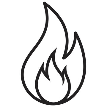 recommend clip art: Fire flame line icon