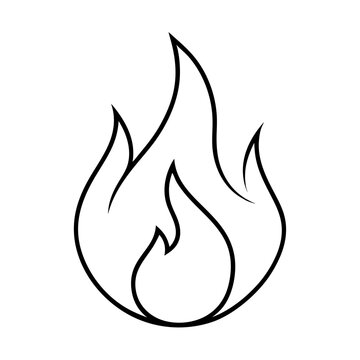 recommend clip art: Fire flame line icon