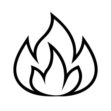 recommend clip art: Fire flame line icon