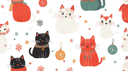 pattern with cats