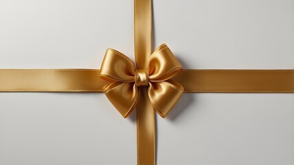 Gift box wrapped with a golden ribbon, perfect for special occasions