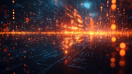 Obraz premium Futuristic AI Powered Virtual Workspace for Remote Team Organization and Productivity