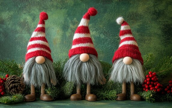 Christmas elves. The concept is ideal for holiday campaigns, home decorations and illustrating Christmas and New Year traditions.