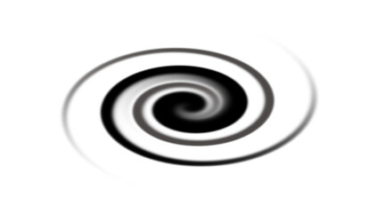 シンプルな渦巻き　グラフィック素材　黒　グレー　抽象的　切り抜き　png素材