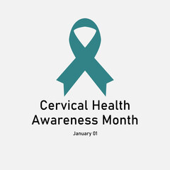 vector graphic of Cervical Health Awareness Month good for national Cervical Health Awareness Month celebration. flat design. flyer design.flat illustration.