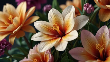 Fototapeta premium yellow and orange flowers