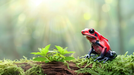 Naklejka premium Red Frog