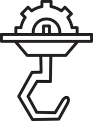 Industrial Hook Symbol Illustration
