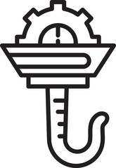 Industrial Hook Symbol Illustration
