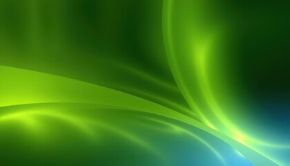 a green and blue abstract background with a curved design