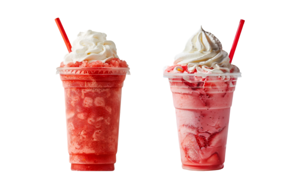 Strawberry smoothie isolated on white background
