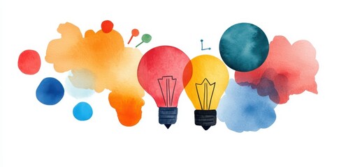 Diverse Skillsets: A Detailed Watercolor Scene Showcasing Creativity and Collaboration in Action.