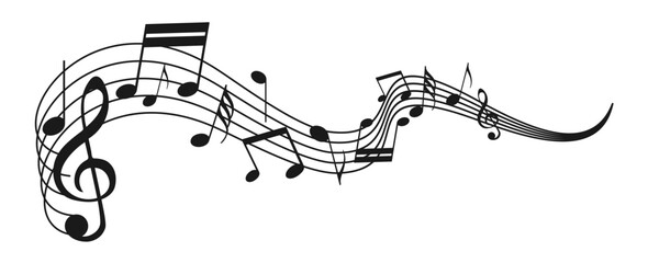 wavy music note melody