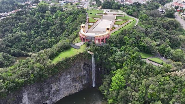 Curitiba Brazil. Tangua Park At Curitiba In Parana Brazil. Gardening Landscape. Touristic Attraction. Urban Park. Tangua Park At Curitiba In Parana Brazil. Forest Trees Scene.