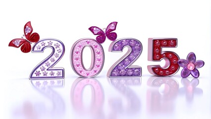 A vibrant and festive scene celebrates the arrival of 2025 with the bold text "HAPPY NEW YEAR 2025" glowing in radiant, multicolored neon lights.(AI generate)
