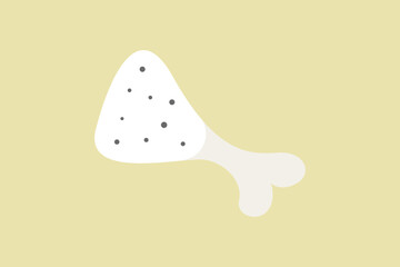 Onigiri rice chicken logo vector