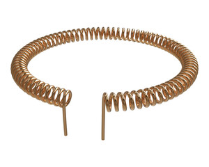 3D copper Induction heating coil, electric electronics part instrument for engineering assembling, or repair	