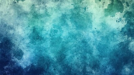 Fototapeta premium Abstract watercolor paint background by teal color blue and green with liquid fluid texture for background, banner