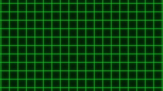 green grid with glow effect loop animation background 4K 