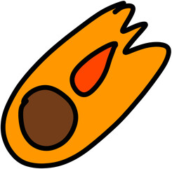 A meteorite (For Clip Art )  © Jomjomdrawings