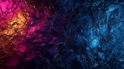 Rainbow glitter texture spreading on dark background
