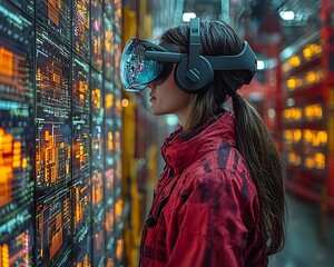 Supply Chain Manager Using Augmented Reality Glasses to Visualize Logistics Data with Holographic Charts