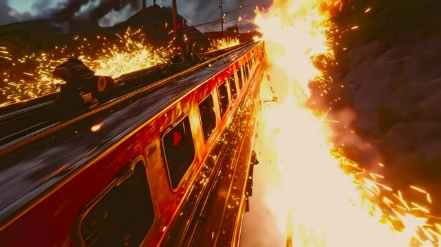 Top 10 Epic Train Scenes: Fiery Sparks, Dramatic Speed, and Intense Action!