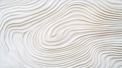 Light wood grain surface, with soft natural patterns, offering a perfect rustic aesthetic for Close-up view of a white marble wall with intricate wave design, showcasing the elegant and unique texture