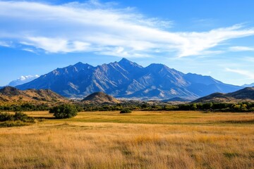 Discover Inner Peace: A Tranquil View of a Serene Mountain Range Embracing Nature's Calm