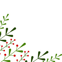 Christmas Leaves Corner