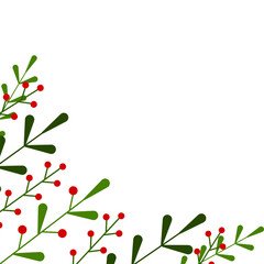 Christmas Leaves Corner