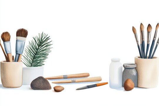 Elegant Watercolor Depicting Diverse Skillsets: A Fusion of Creativity and Expertise in Artful Expression