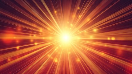 Obraz premium Vibrant sun ray vector background with retro sunburst design, glowing radial beams, and radiant sunrise or sunset light illustration