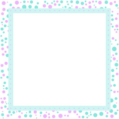 Bright, festive background with colorful dots. Paper, cover, decoration, wallpaper. Vector illustration. Invitation, greeting, celebration, congratulation, social media post with place for your text.