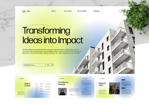 Green And Blue Pitch Deck