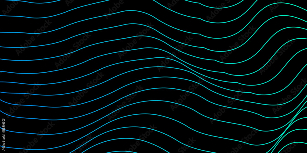 Poster abstract wavy line background with geometric composition. technology wallpaper. modern banner. eleme