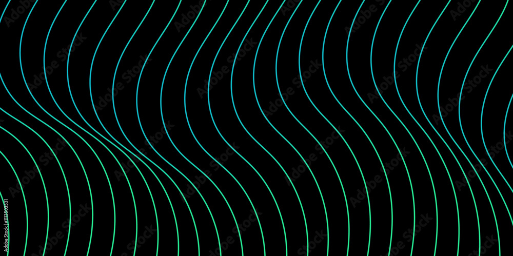 Poster abstract wavy line background with geometric composition. technology wallpaper. modern banner. eleme